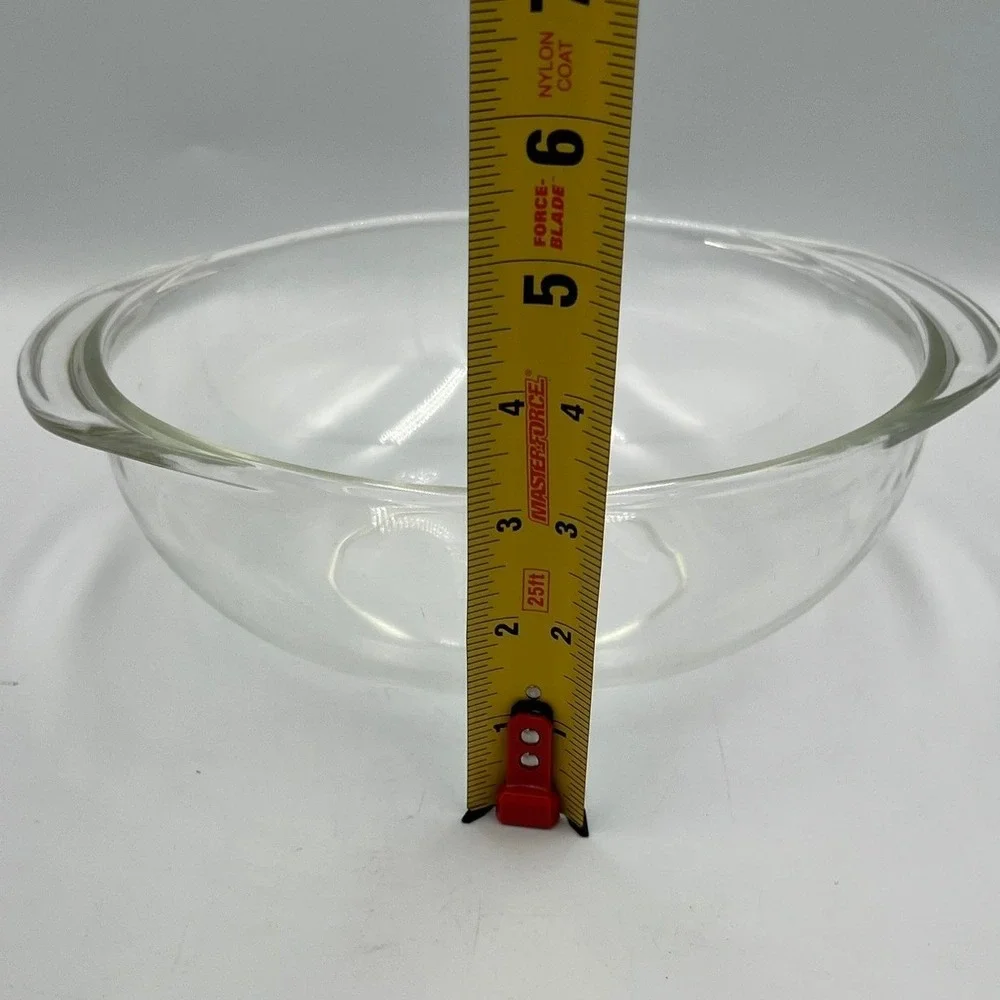 Pyrex Casserole Dish Unisex 2qt Clear Very Good 024 Round Glass Baking Bowl